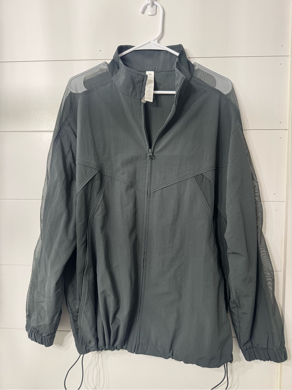 ALO Yoga women’s Charcoal Green Full Zip Track Jacket